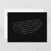 Carte Postale Black Modern Script texte seulement Enregistrer no (Devant / Derrière)