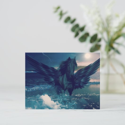 Carte Postale Black Pegasus Emerging (Debout devant)