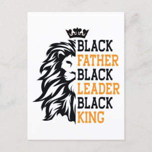 Carte Postale Black Père Black Leader Black King Fête des pères