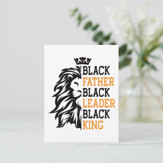 Carte Postale Black Père Black Leader Black King Fête des pères (Debout devant)