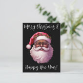 Carte Postale Black Père Noël, Grosse énergie nick, vilaine, Pèr (Debout devant)