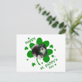 Carte Postale Black Pomeranian St Patrick Jour (Debout devant)