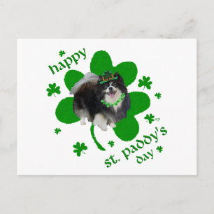 Carte Postale Black Pomeranian St Patrick Jour