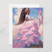 Carte Postale Black Princess Imaginaire Art (Devant / Derrière)