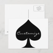 Carte Postale Black Queen of Spades (Devant / Derrière)