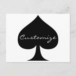 Carte Postale Black Queen of Spades