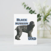 Carte Postale Black Russian Terrier Papa 4 (Debout devant)