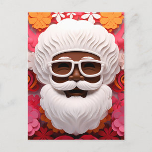 Carte Postale Black Santa Claus Melanin Noël laide Sweat