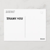 Carte Postale Black Scandinavian Photo Collage Mariage Merci (Dos)