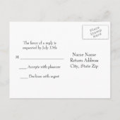 Carte postale Black Silver RSVP (Dos)