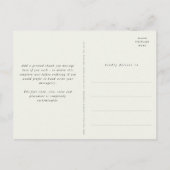 Carte Postale Black Snowberry+Eucalyptus Merci Mariage Photo (Dos)