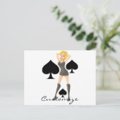 Carte Postale Black Spades Blonde Queen Thunder_Cove (Debout devant)
