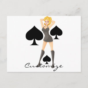 Carte Postale Black Spades Blonde Queen Thunder_Cove