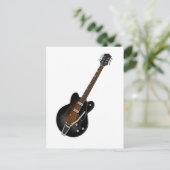 Carte Postale Black Sunburst Hollow Body Guitare (Debout devant)
