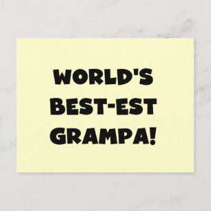 Carte Postale Black Text Les meilleurs t-shirts Grampa du monde