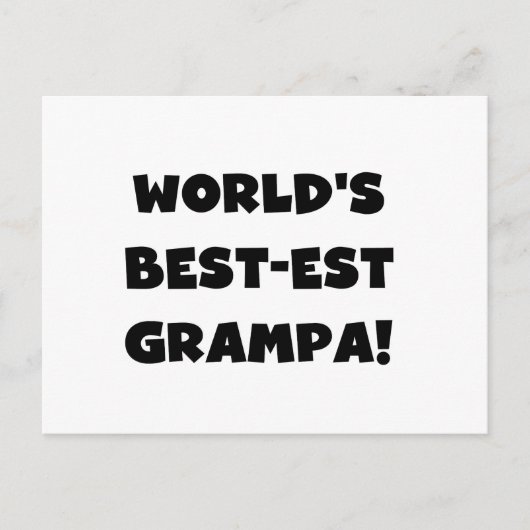 Carte Postale Black Text Les meilleurs t-shirts Grampa du monde (Devant)