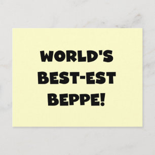 Carte Postale Black Text Meilleurs T-shirts et cadeaux de Beppe