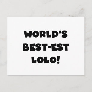Carte Postale Black Text Meilleurs T-shirts et cadeaux Lolo