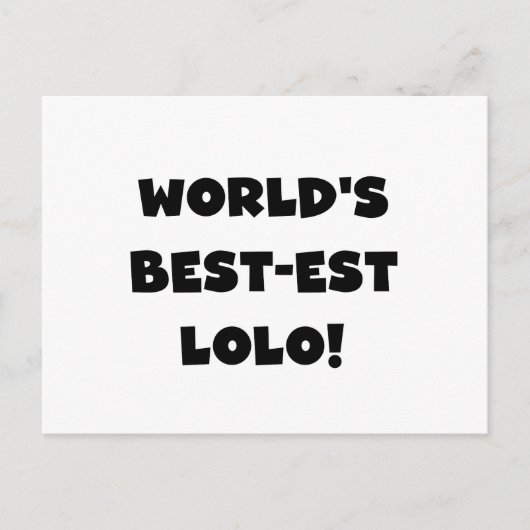 Carte Postale Black Text Meilleurs T-shirts et cadeaux Lolo (Devant)
