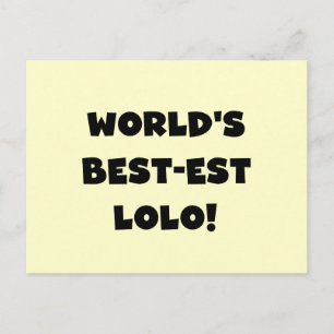 Carte Postale Black Text Meilleurs T-shirts et cadeaux Lolo