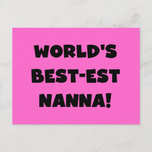 Carte Postale Black Text Meilleurs T-shirts et cadeaux Nanna