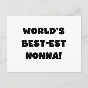 Carte Postale Black Text Meilleurs T-shirts et cadeaux Nonna
