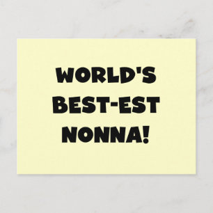 Carte Postale Black Text Meilleurs T-shirts et cadeaux Nonna