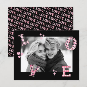 Carte Postale Black Vintage LOVE Valentine's Day Photos personna