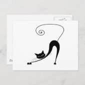 Carte Postale Black Whimsy Kitty 2 (Devant / Derrière)