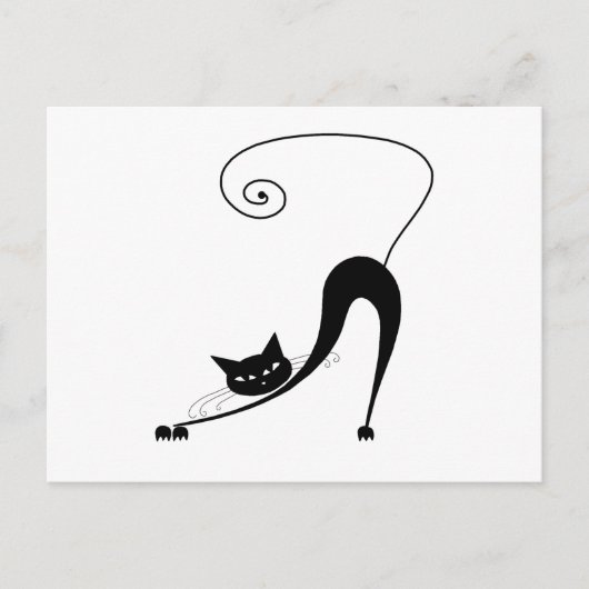 Carte Postale Black Whimsy Kitty 2 (Devant)