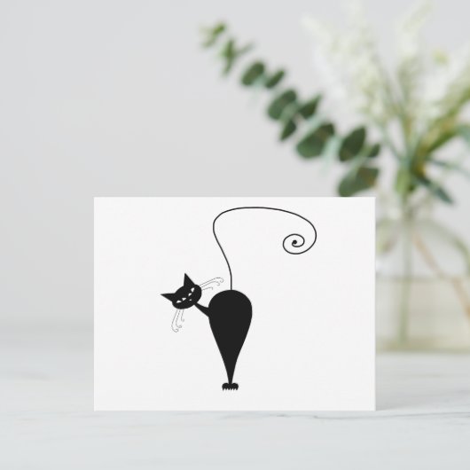 Carte Postale Black Whimsy Kitty 5 (Debout devant)