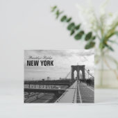 Carte Postale Black White Brooklyn Bridge (Debout devant)