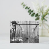 Carte Postale Black White Brooklyn Bridge (Debout devant)