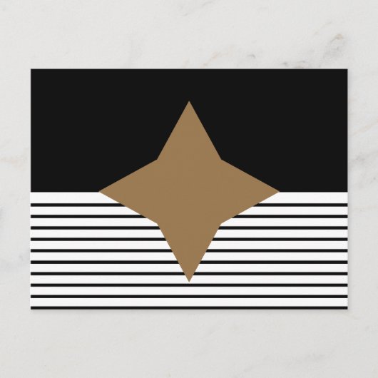 Carte Postale Black White Colorblock & Brown Diamond (Devant)