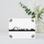 Carte Postale Black & White Crown London Eye Skyli (Debout devant)