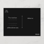 Carte Postale Black White Dot & Faux Silver Shimmer Lièvres évén (Dos)