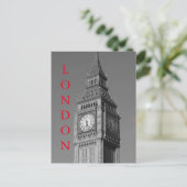 Carte Postale Black White Gros plan Big Ben Horloge Tower Londre (Debout devant)