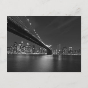Carte Postale Black White New York City Skyline