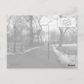 Carte Postale Black White NY Central Park (Dos)