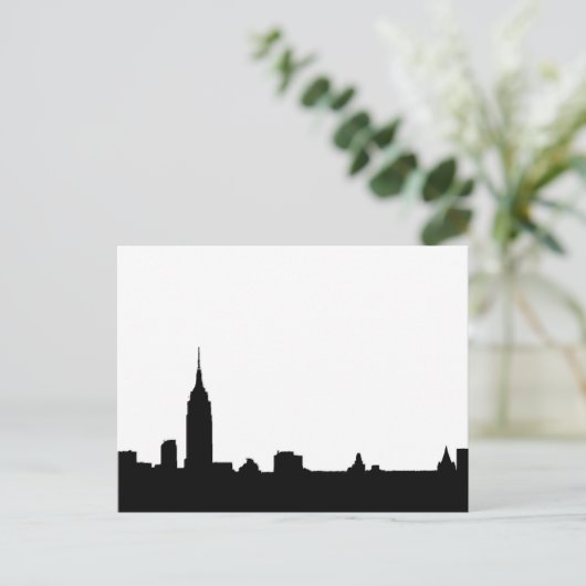 Carte postale Black White Pop Art New York Silhoue (Debout devant)