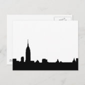 Carte postale Black White Pop Art New York Silhoue (Devant / Derrière)