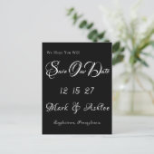 Carte Postale Black & White Save the Date Post Card (Debout devant)