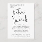 Carte postale Black & White Script Photo Funeral (Devant)