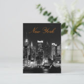 Carte Postale Black White Vintage New York (Debout devant)