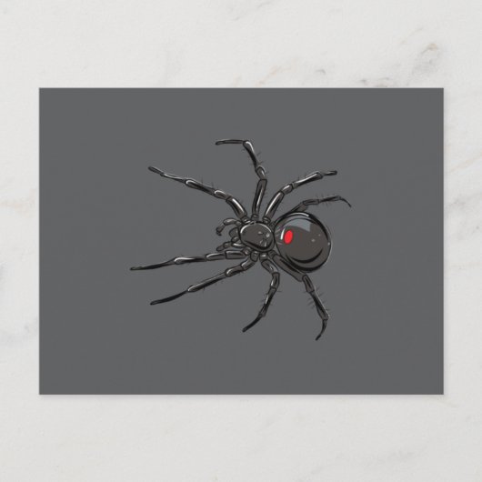 Carte Postale Black Widow Spider Dessin original (Devant)
