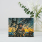 Carte Postale Blackbeard Pirate Storm Portrait (Debout devant)