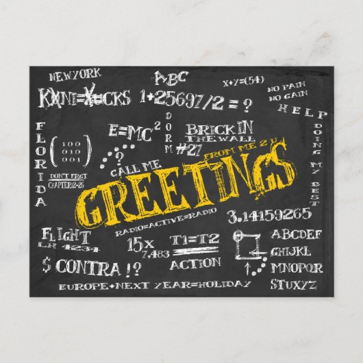 Carte Postale Blackboard du Dorm (Devant)