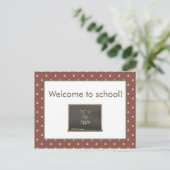 Carte postale Blackboard Welcome to School (Debout devant)