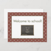 Carte postale Blackboard Welcome to School (Devant / Derrière)