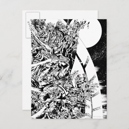 Carte Postale Blackest Night Group et Moon 2 (Devant / Derrière)